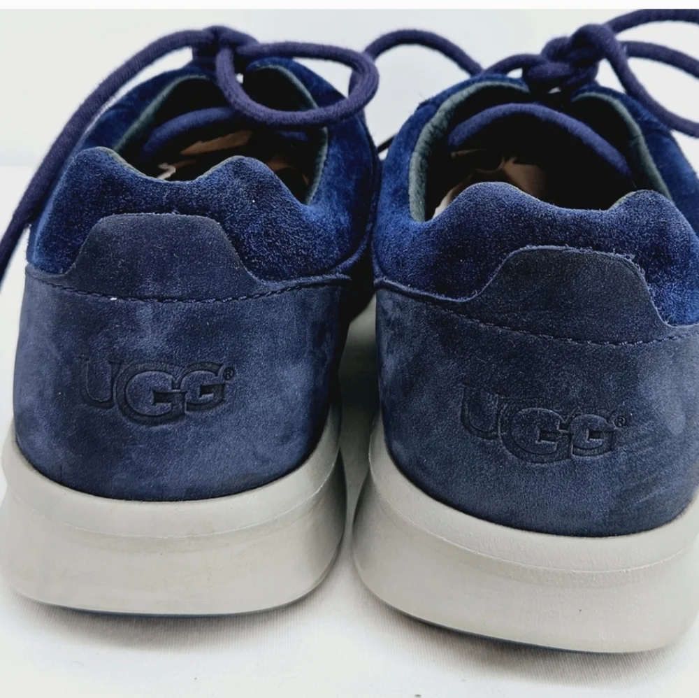 UGG Hepner Woven Lace-Up Sneakers Navy Suede Oxford Shoes Men 7.5